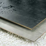 Coupe transversale de panneau compact – Surface de panneau stratifié haute densité et cœur noir