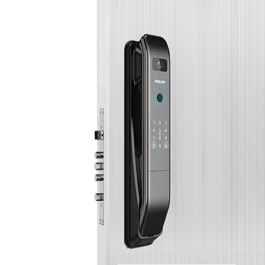 Philips_DDL303-VP-5HWS_Smart_Lock_1 Philips EasyKey DDL303 VP-5HWS Serrure De Porte Intelligente – Avec Empreinte Digitale, Code, Carte Et Clé Mécanique