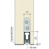 Planet KT 13x25 mm 48 dB Drop-Down Seal – Technical Section and Dimensioning