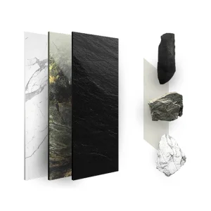 Doğal Taş Görünümlü Seramik Kaplama Paneller – Mermer, Kayrak ve Granit Etkili Yüzey Seçenekleri